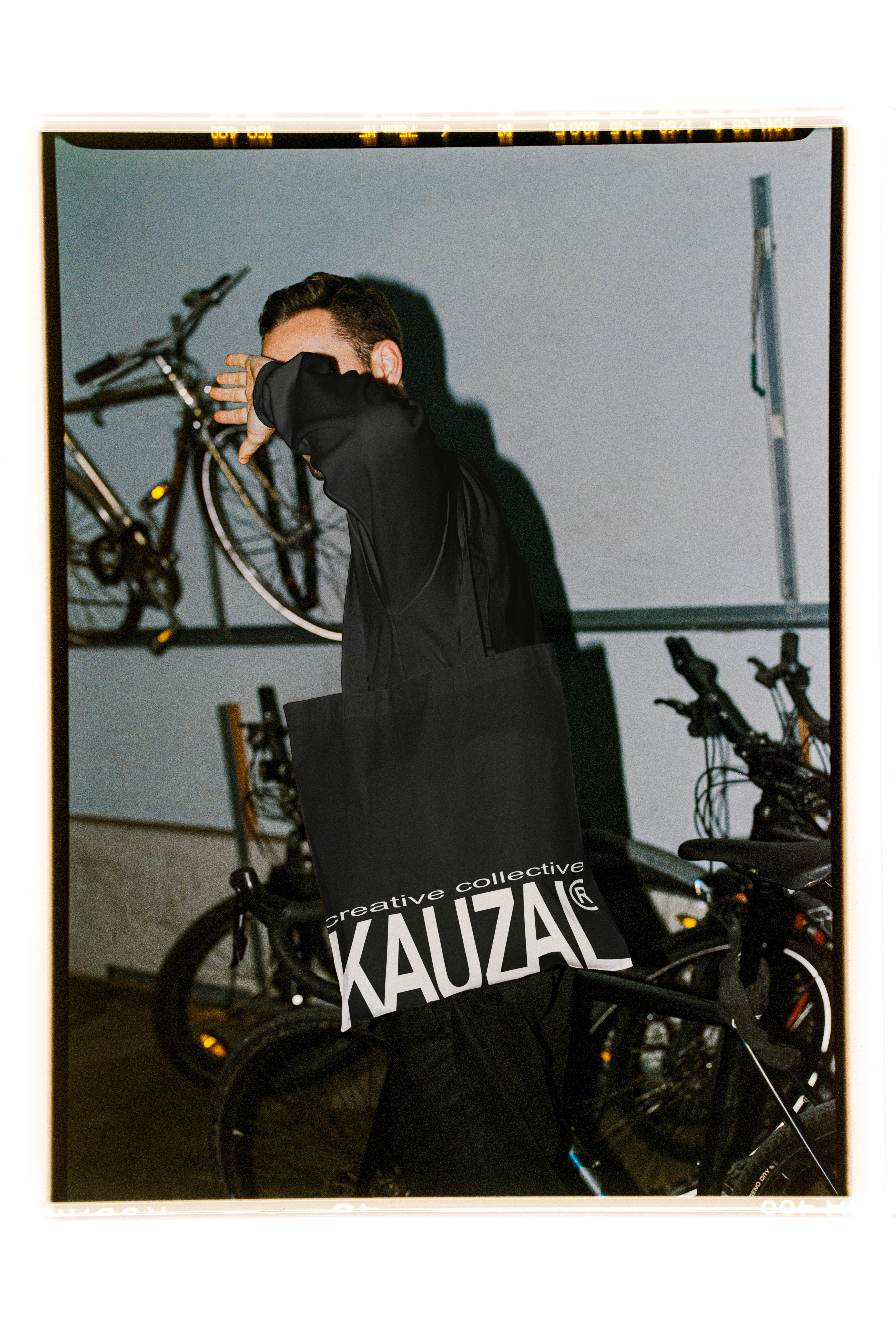 KAUZAL tote bag photographed on film.