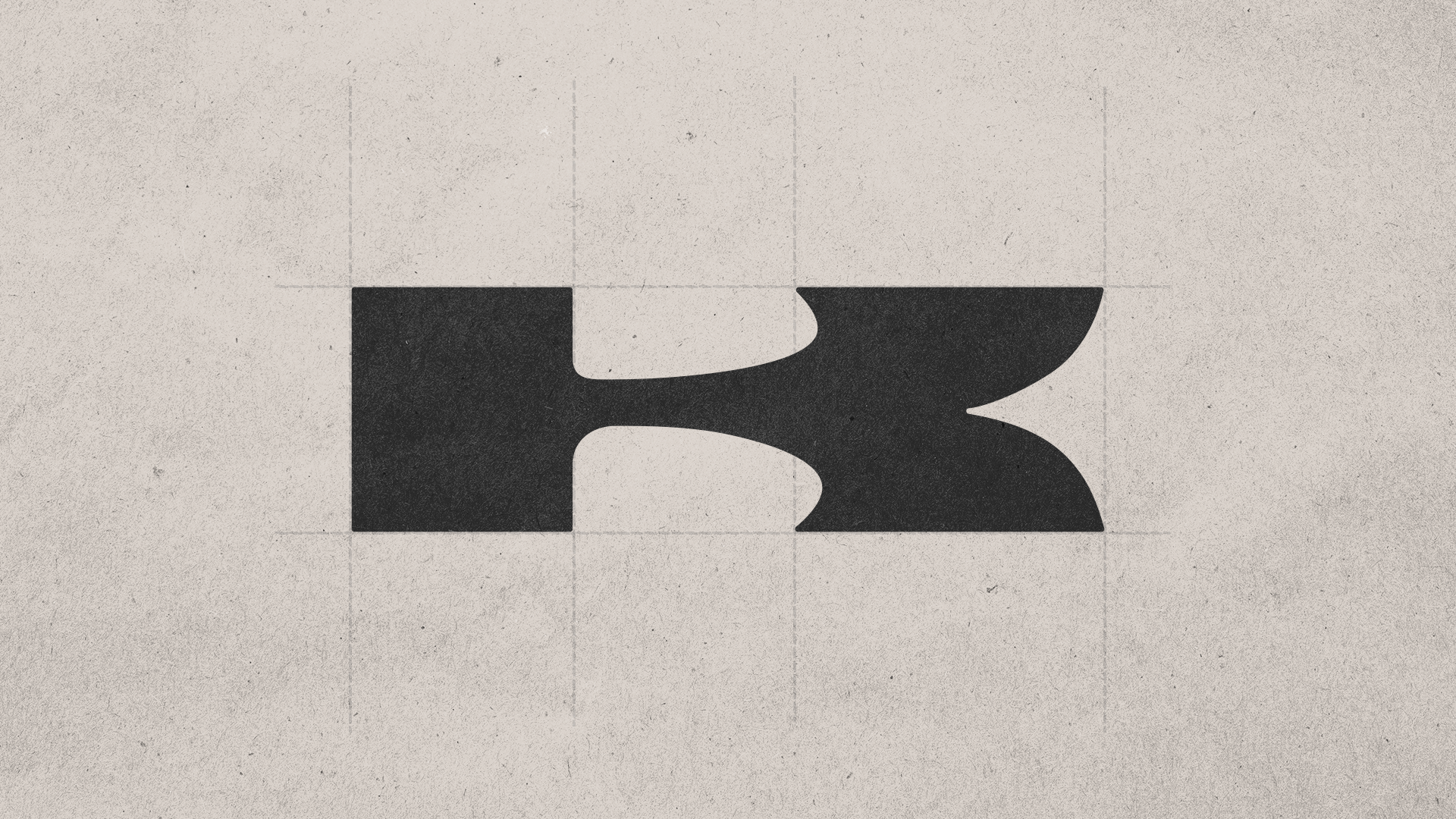 KAUZAL mark construction on a textured warm-white grid.